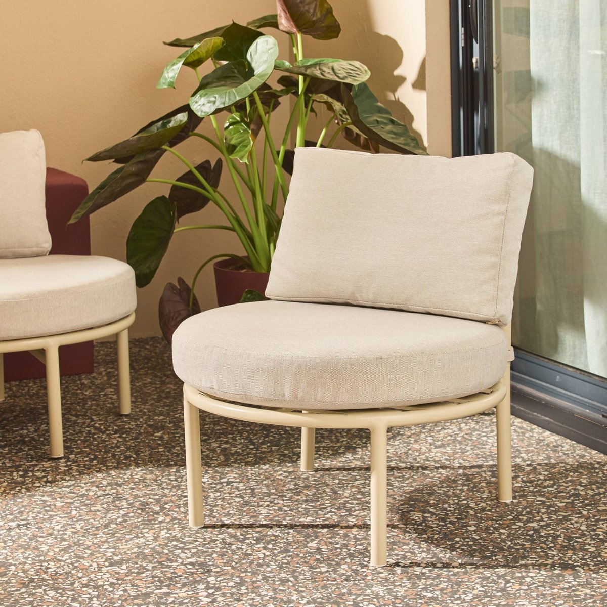 Salon de jardin aluminium 4 places SOLENA beige, SWEEEK