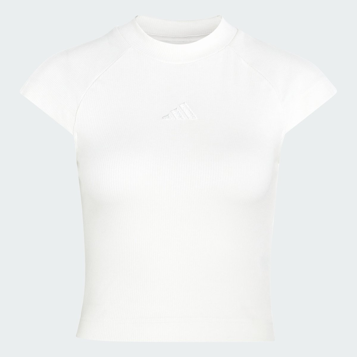 T-Shirt Côtelé Petit Logo Adidas Kit T-Shirt Côtelé Petit Logo Adidas Kit off white, ADIDAS SPORTSWEAR