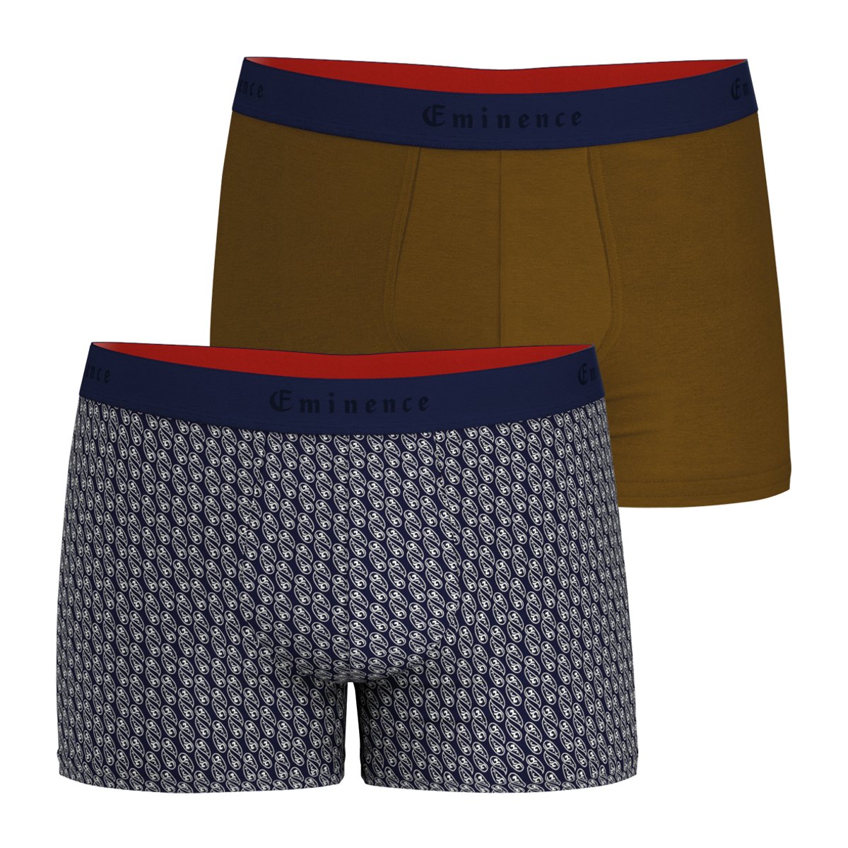 Lot de 2 boxers bleu-camel, EMINENCE