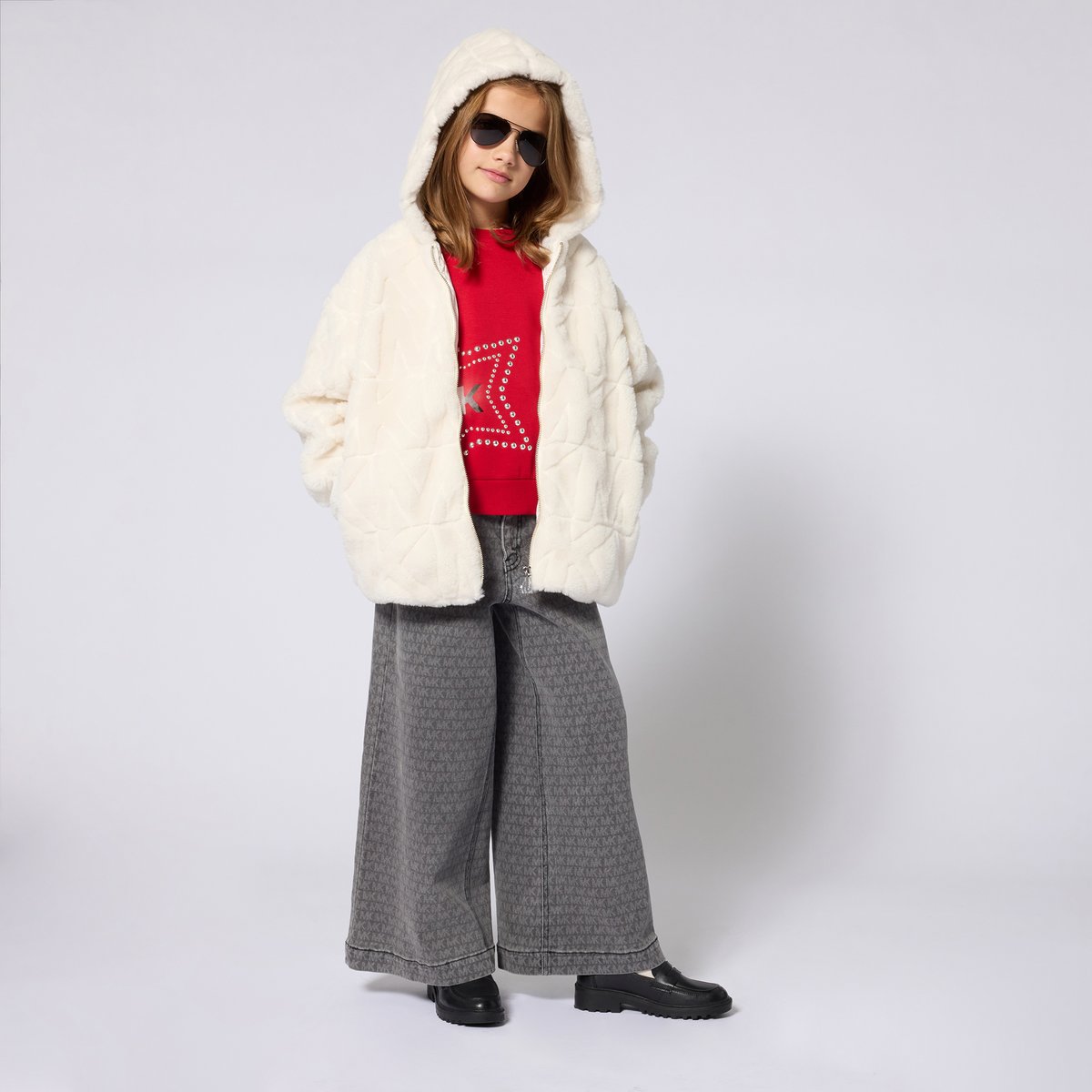 Manteau en polaire duveteuse offwhite, MICHAEL KORS