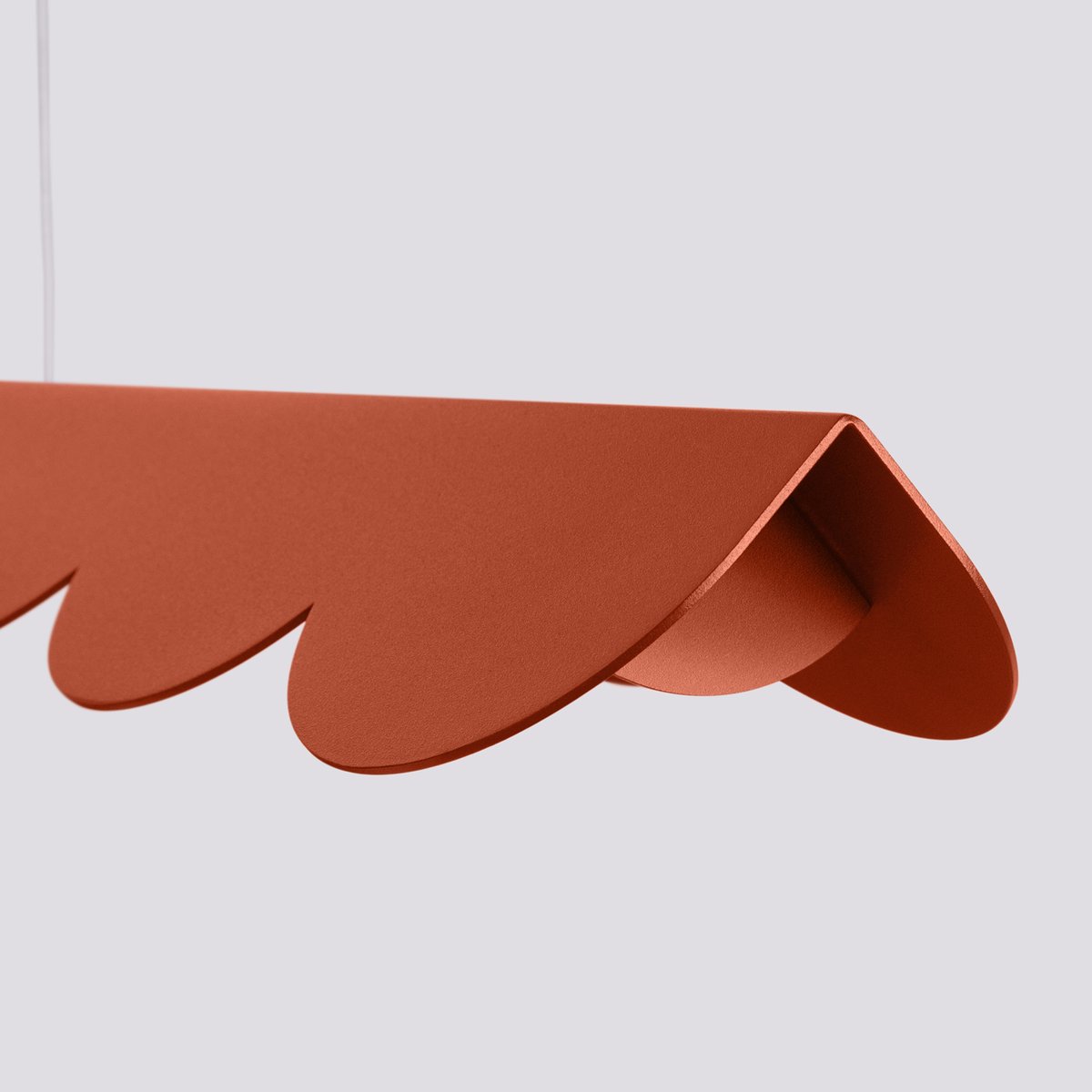 Suspension Aluminium Ocre Rouge LED 1 Biscuit ocre rouge, EDEN
