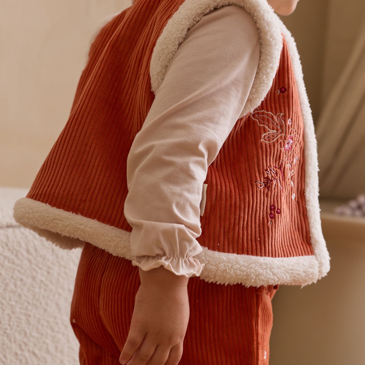 Lot de 2 t-shirts bébé manches longues Manouk rose, PETIT BEGUIN