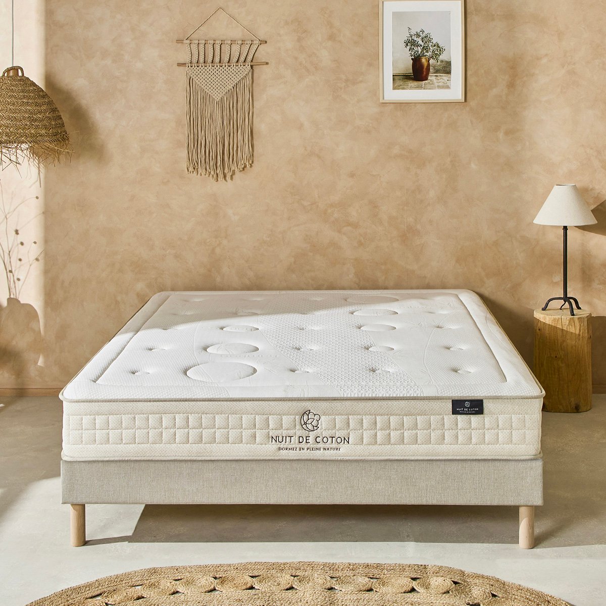 Matelas Latex 100% Naturel Prélude 2.0 180x200 cm beige, BELLECOUR