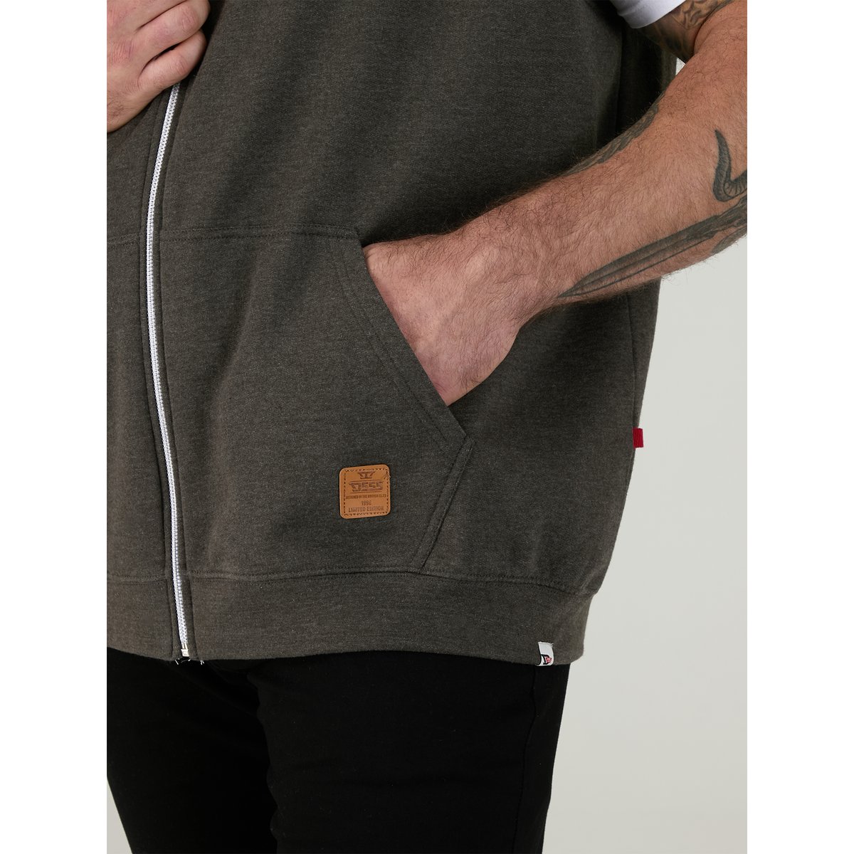 Veste Sans Manches Blake gris foncé chiné, DUKE