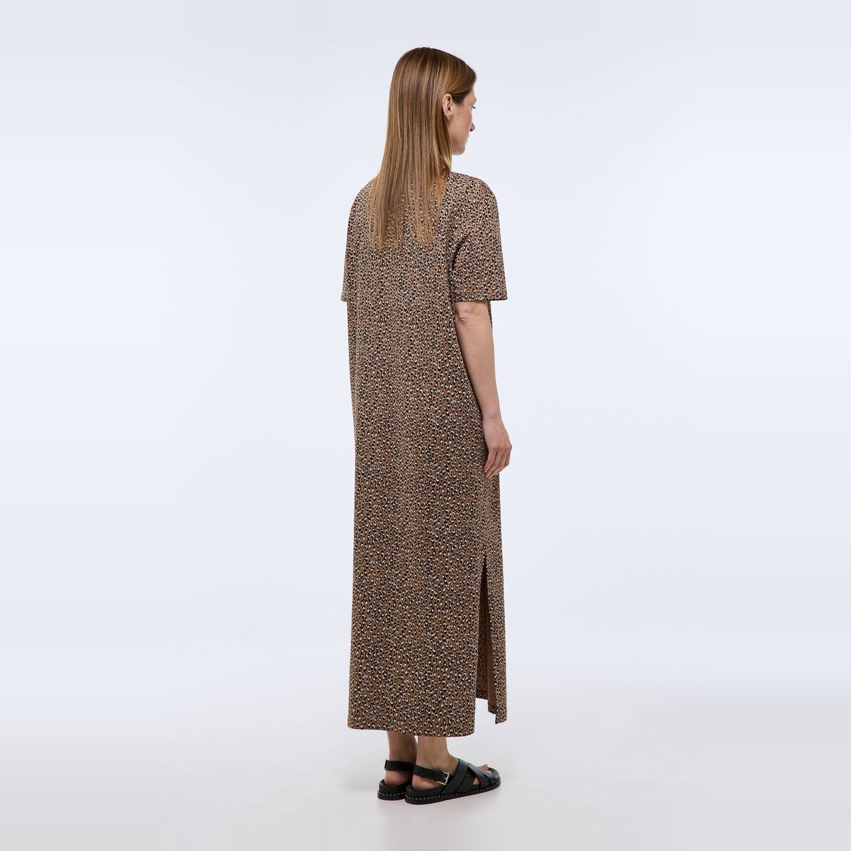 Robe t-shirt imprimé en coton BIO GOTS gabardine, MONOPRIX