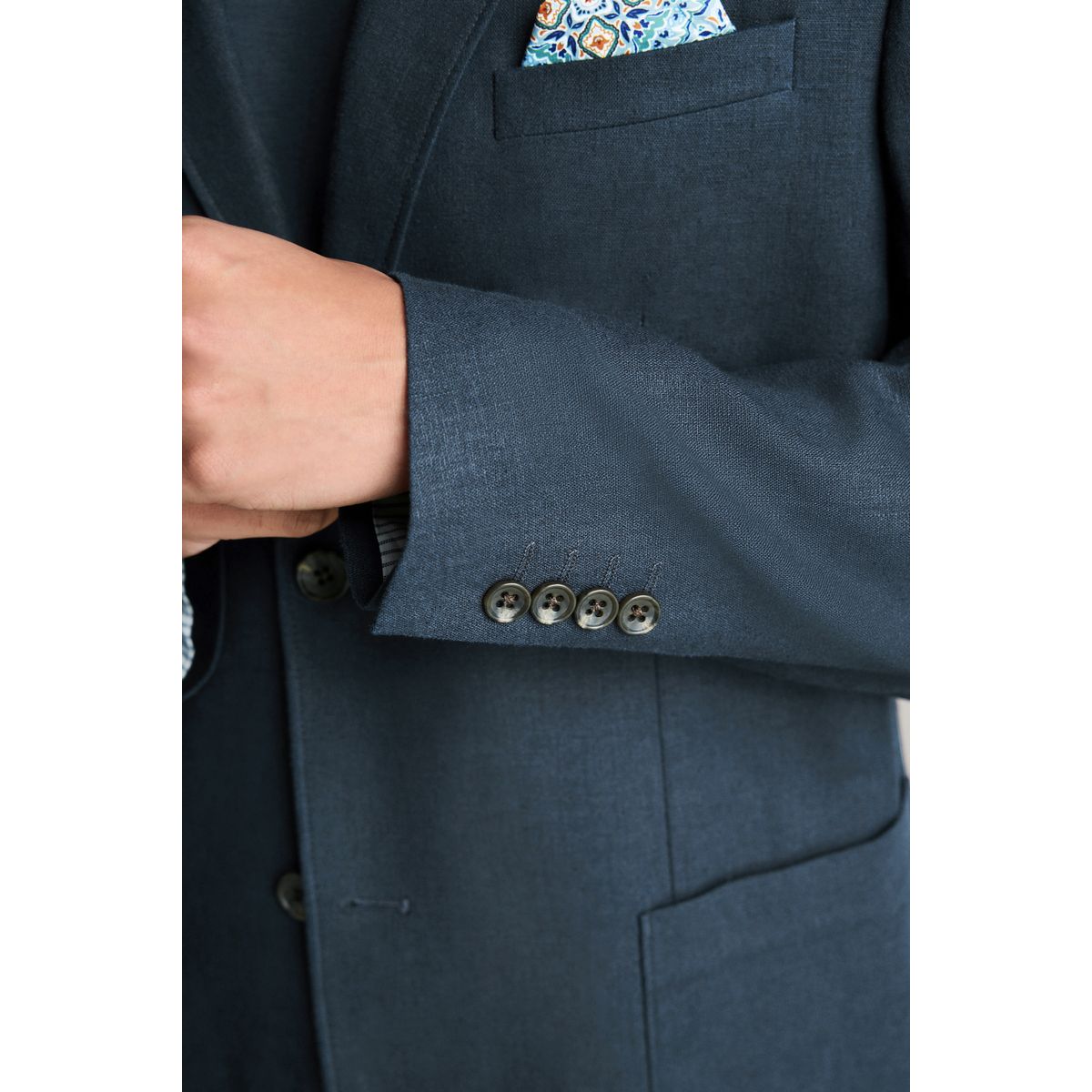 Blazer en lin bleu marine, NEXT