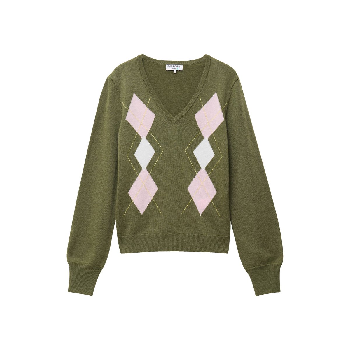 Pull col v manches longues vert, BONOBO