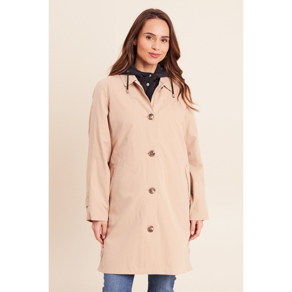 Trench doublé satiné beige, BREAL