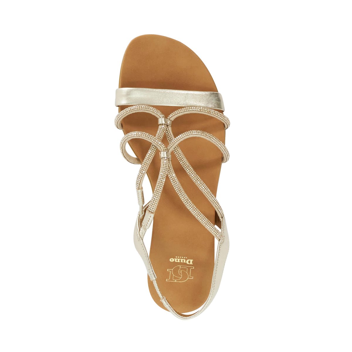 Sandales plates à brides - LYRICALLY gold-leather, DUNE LONDON