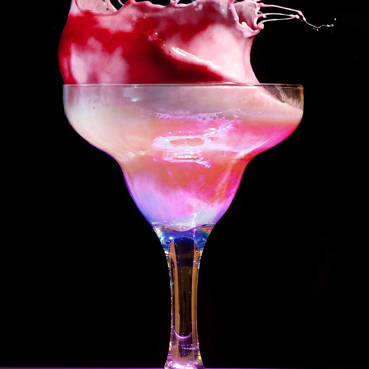 Tableau decoration cuisine cocktail rose tableau alu dibond, HEXOA