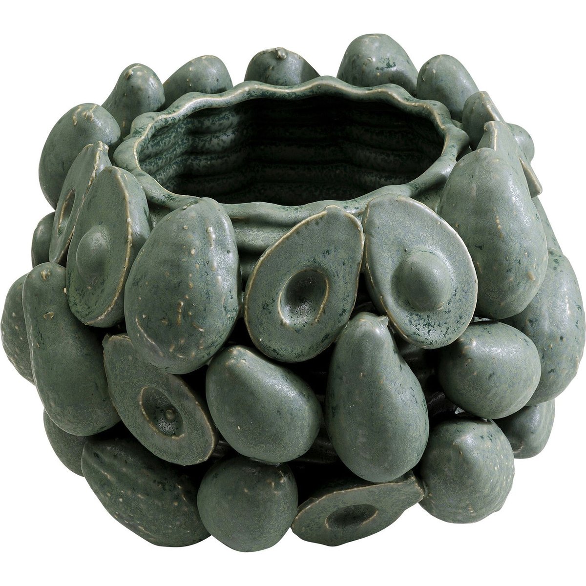 Vase avocats en grès vert, KARE DESIGN