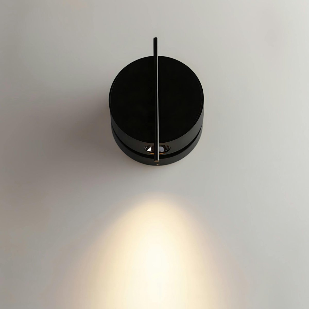 Applique murale à LED design rond MESA noir, PIER IMPORT