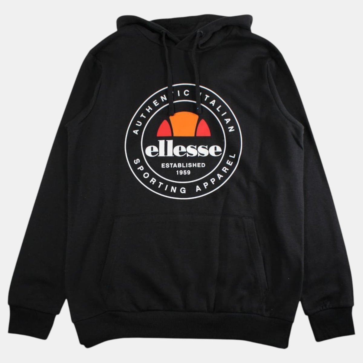 Sweat à capuche imprimé, manches longues COCOONING noir, ELLESSE