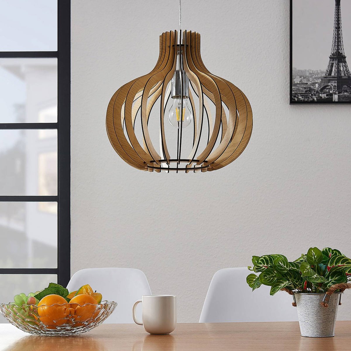Suspension en bois scandinave, Sina bois clair, LINDBY