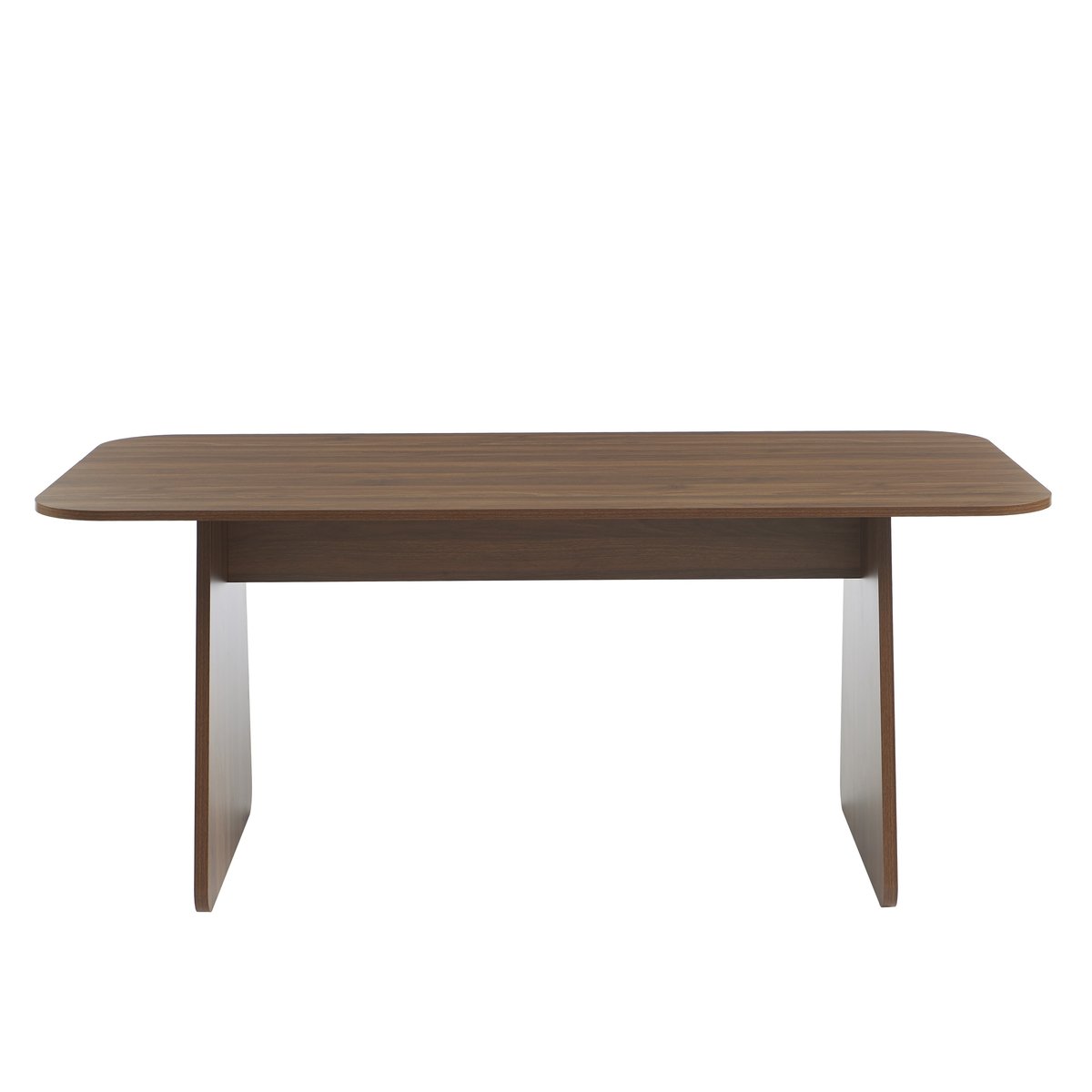 Ensemble table noyer et 4 chaises tissu  LANGO bois foncé, BAÏTA