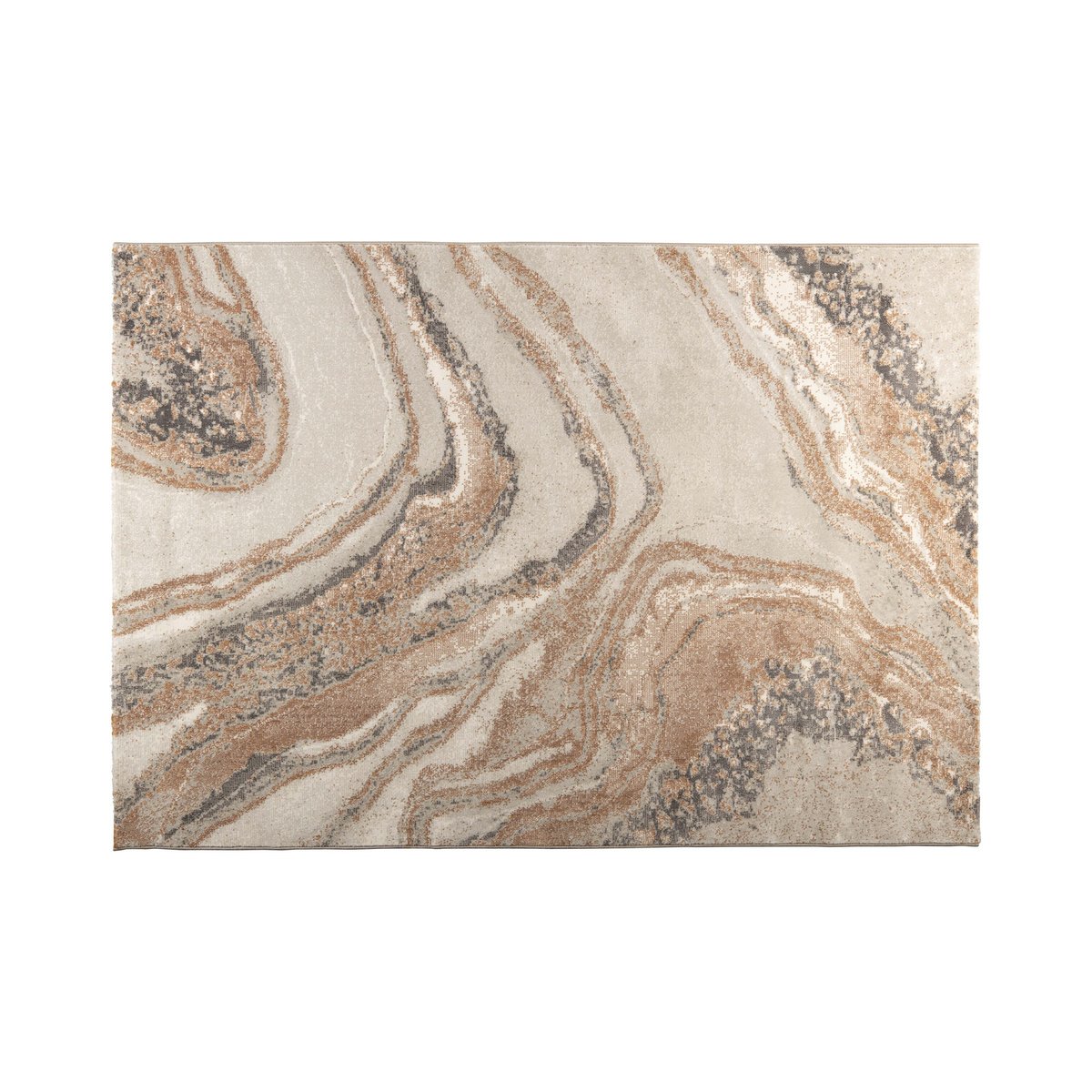 Tapis en tissu 160x230 cm SOLAR marron, ZUIVER