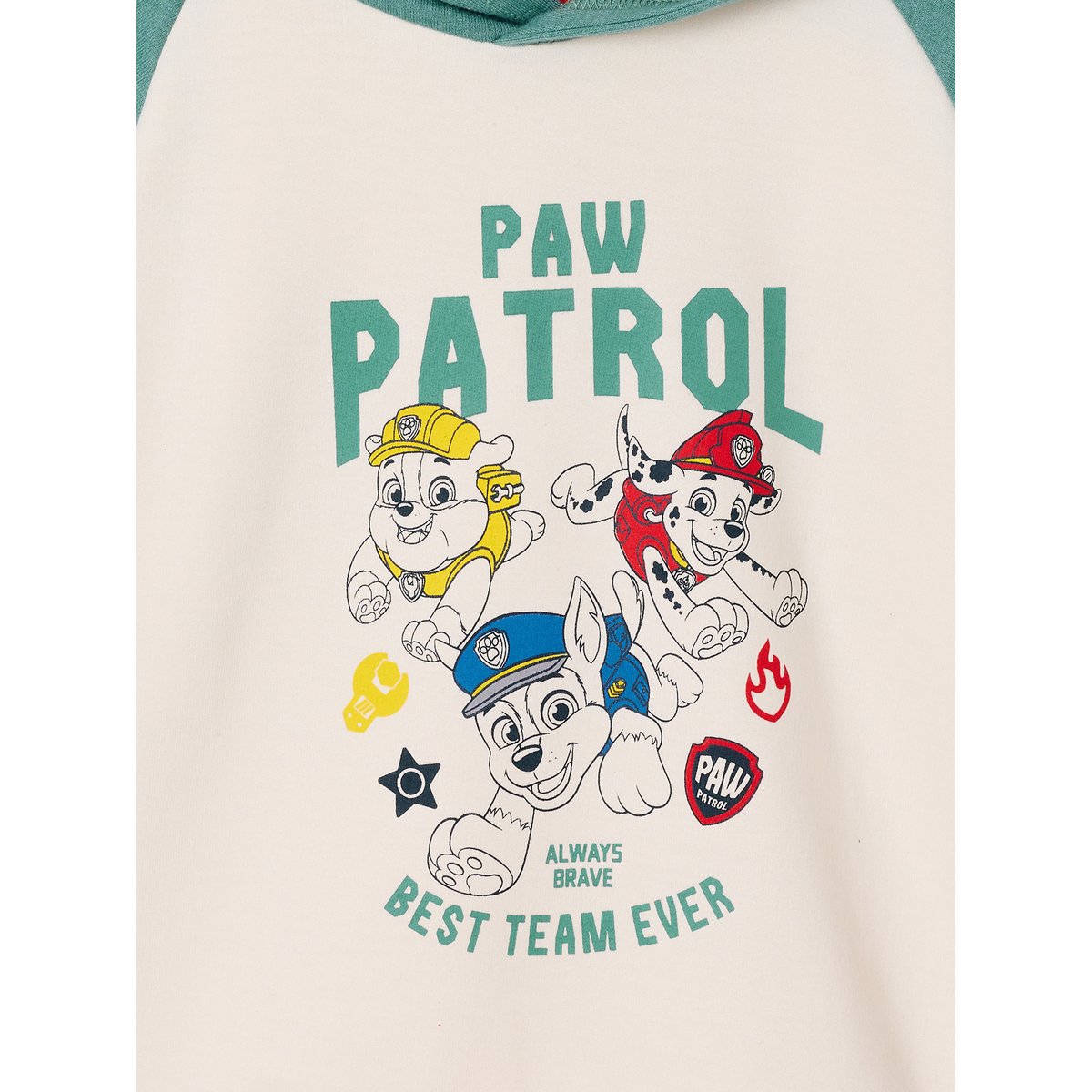 Sweat à capuche Pat patrouille vert sauge, VERTBAUDET