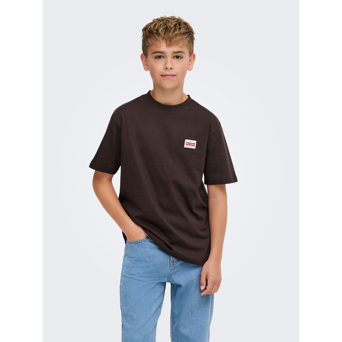 T-Shirt marron - coffee bean 1, ONLY & SONS JUNIOR