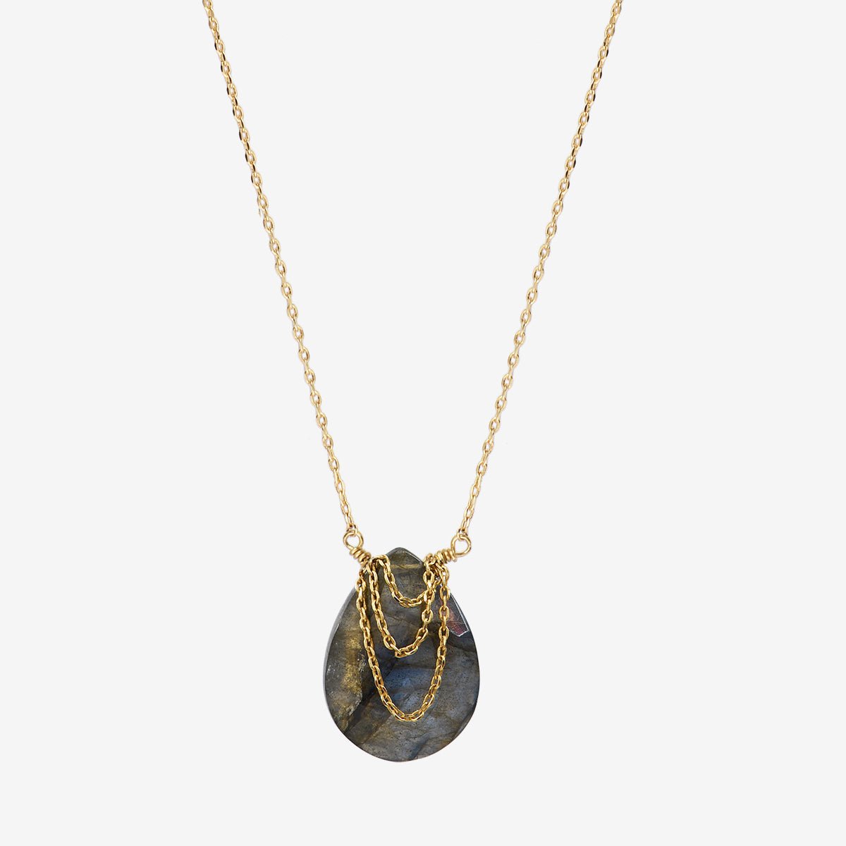 Collier solange labradorite gris, CAROLINE NAJMAN