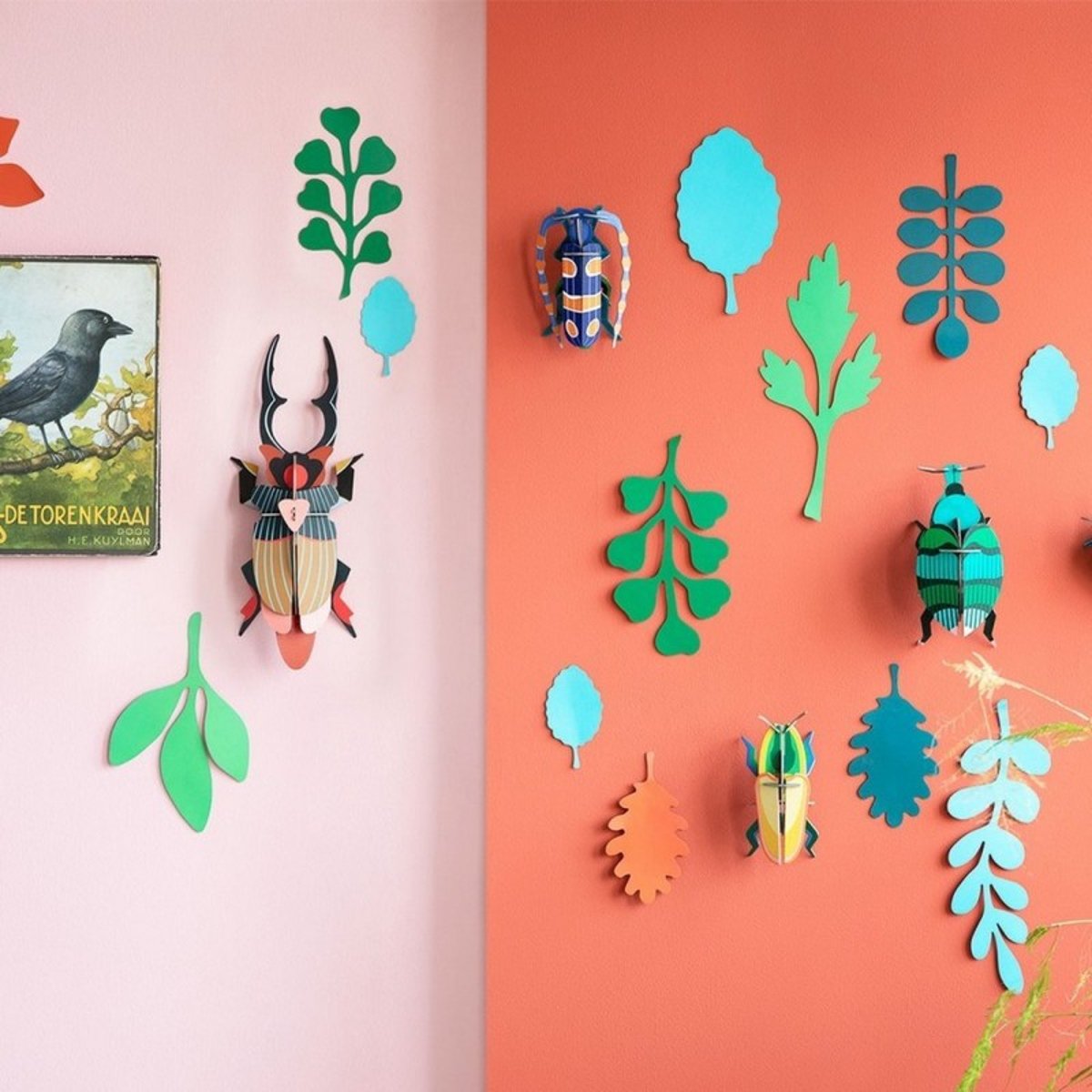 Mur de curiosités en carton  Antiquaire de Scarabées multicolore, STUDIO ROOF