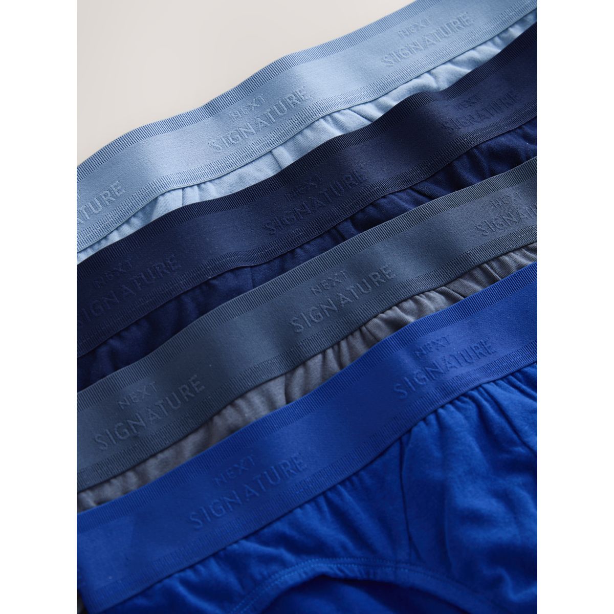 Boxer bleu confortable, lot de 4 Signature bleu, NEXT