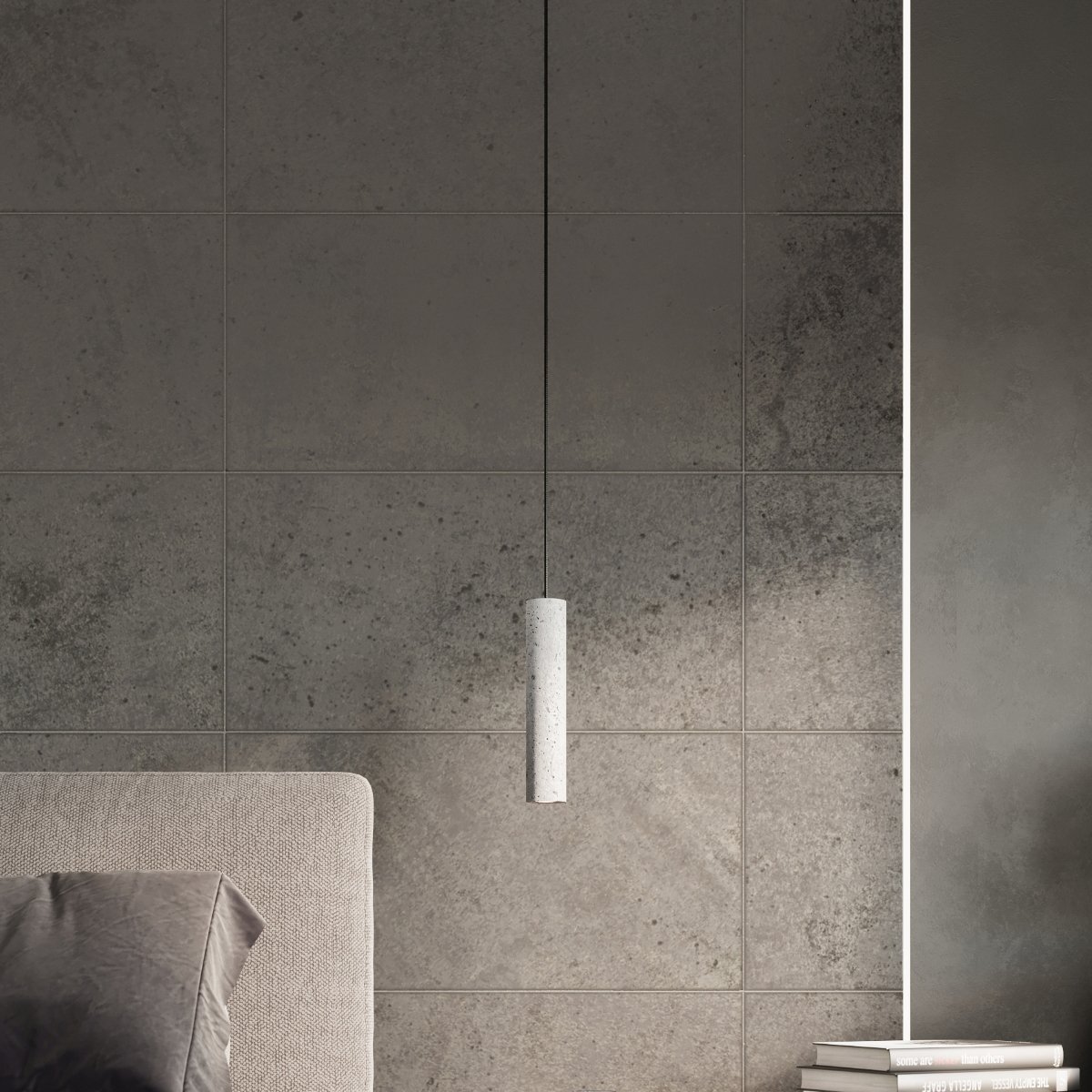 Suspension Béton Gris GU10 2 Luvo gris, EDEN
