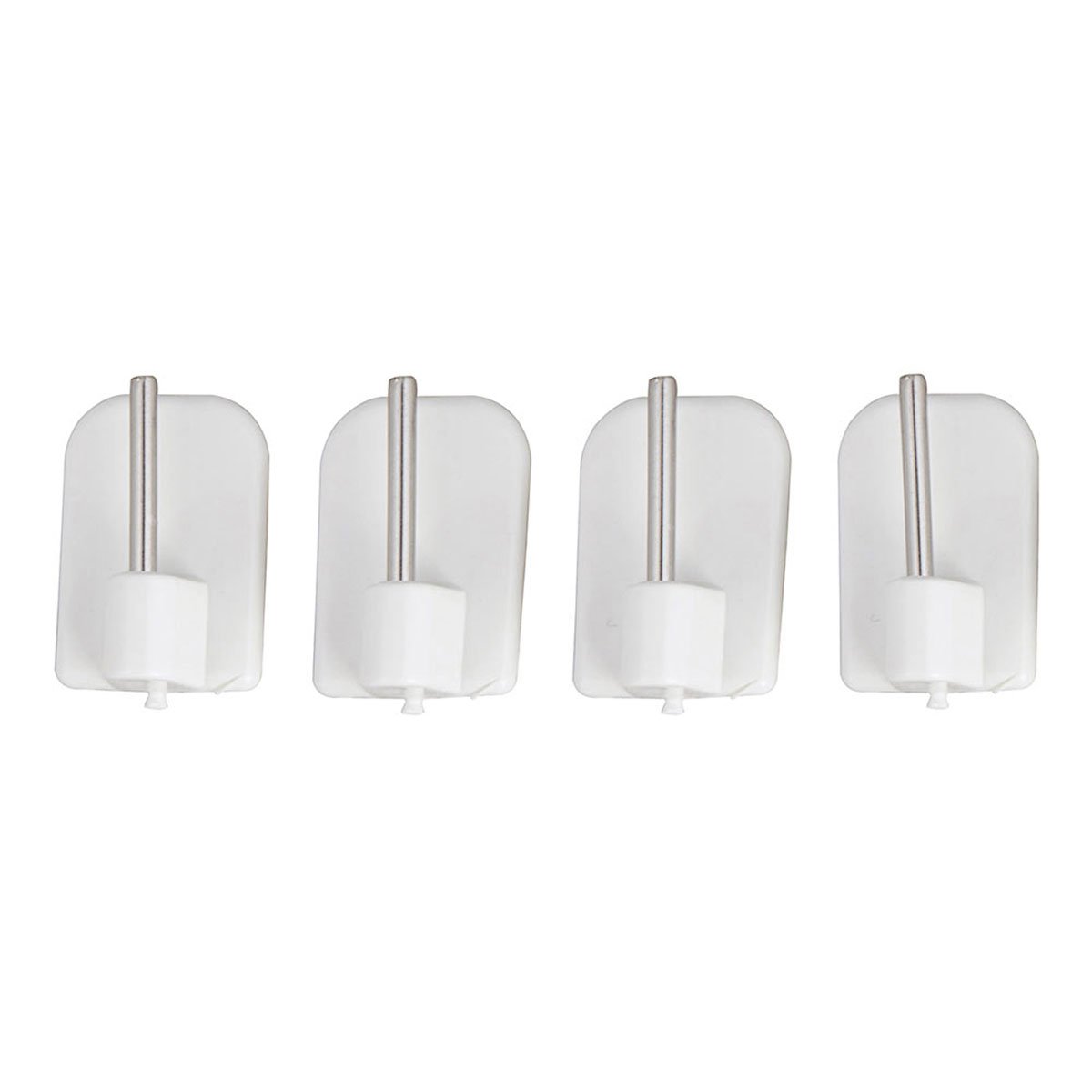 4 supports adhésifs plastique blanc, HOME MAISON