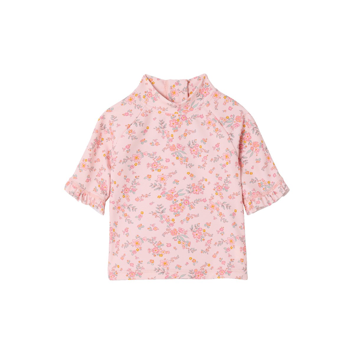 Maillot bain anti uv 3 pièces rose poudré, VERTBAUDET