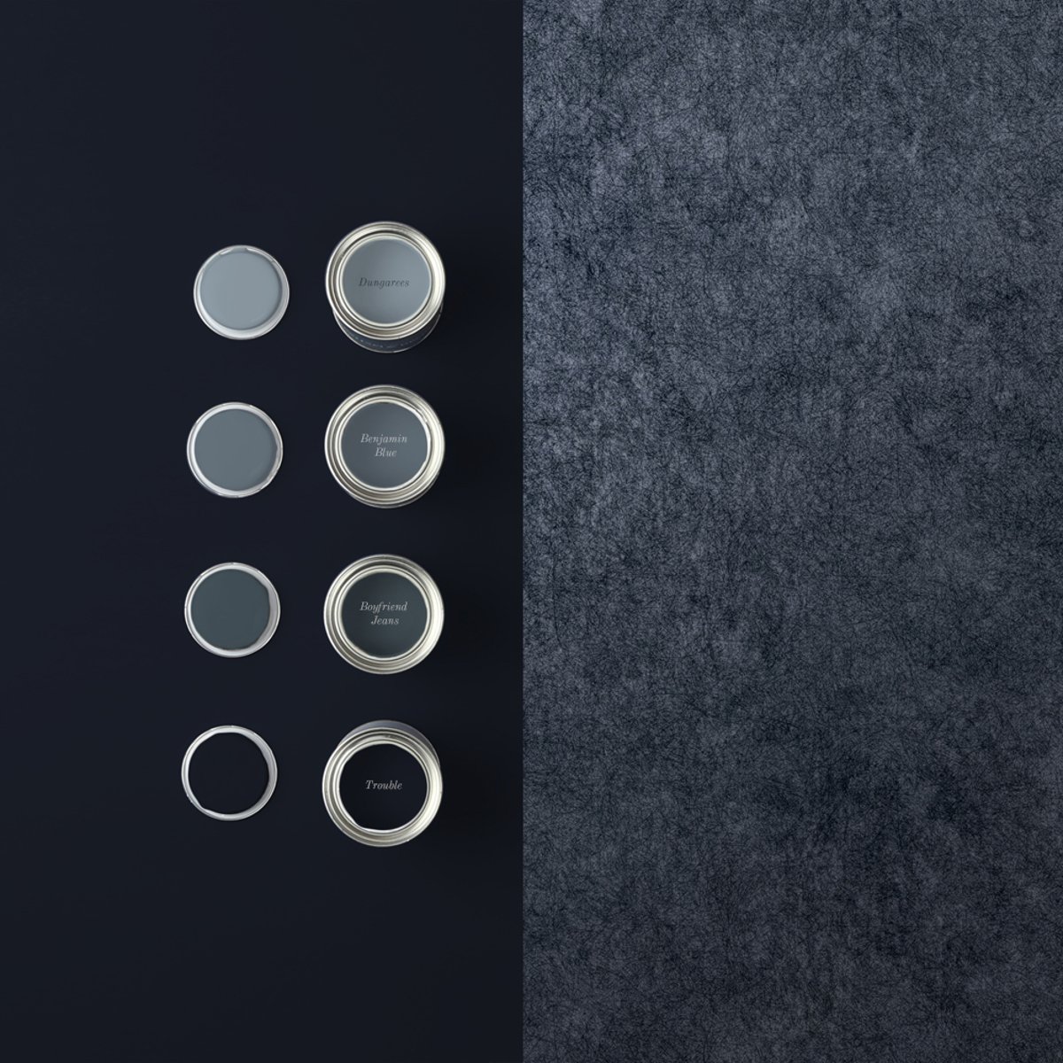 Papier peint minuit Texture Plain bleu, GRAHAM ET BROWN