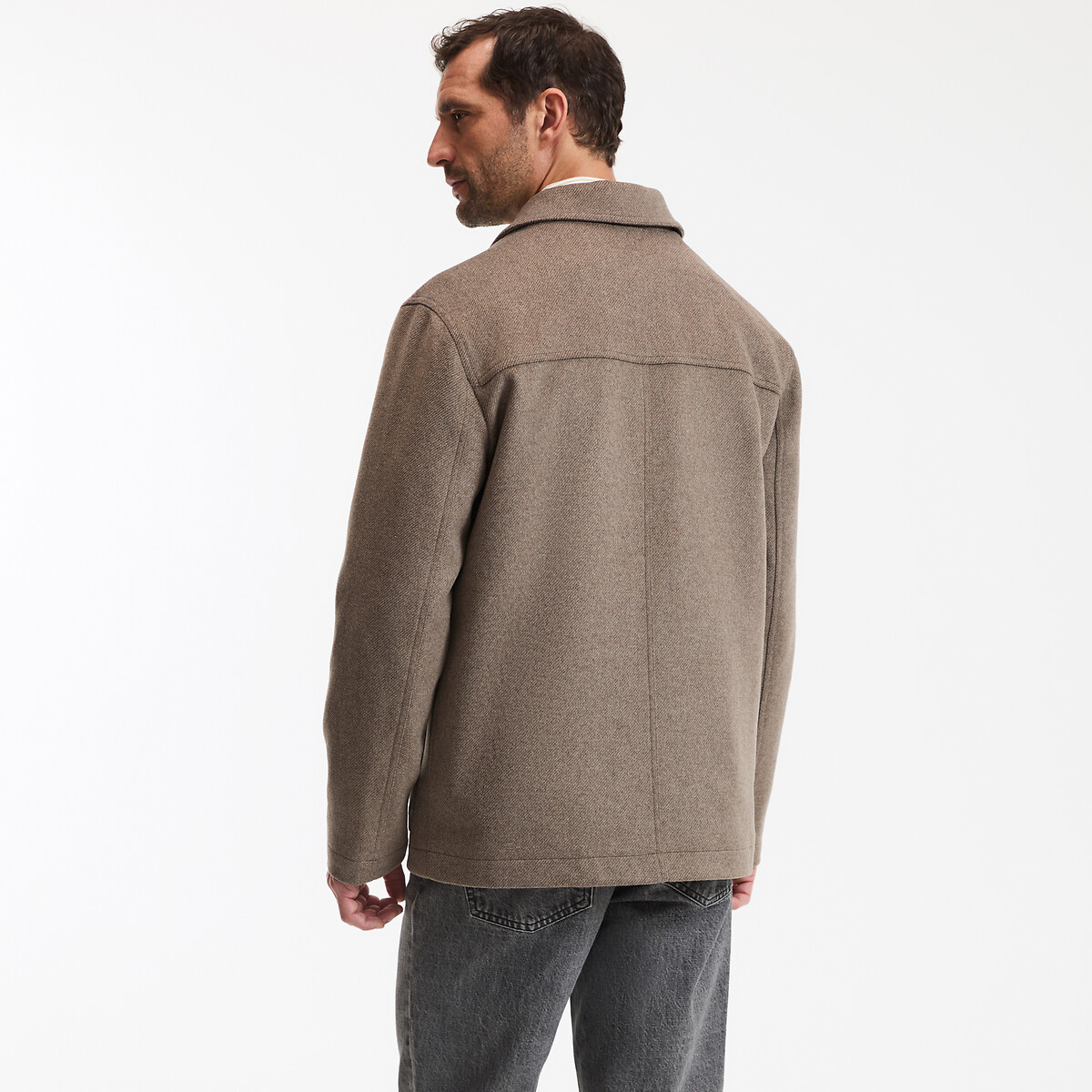 Signatures Hector Utility Jacket in Wool coffee, LA REDOUTE COLLECTIONS