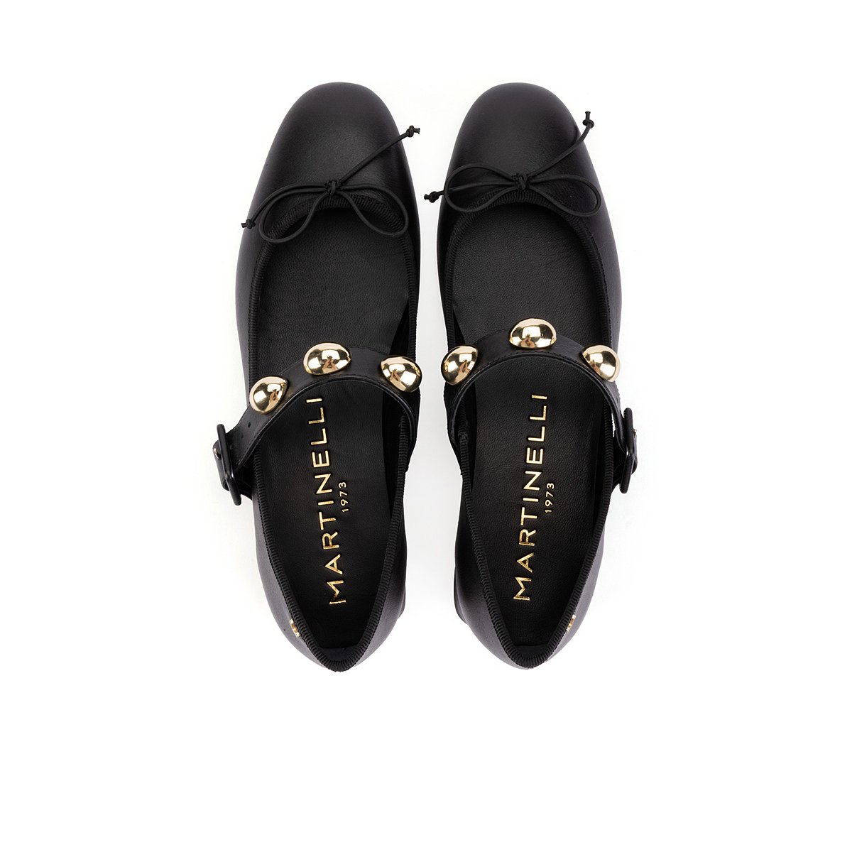 Ballerines cuir Quirinale black, MARTINELLI