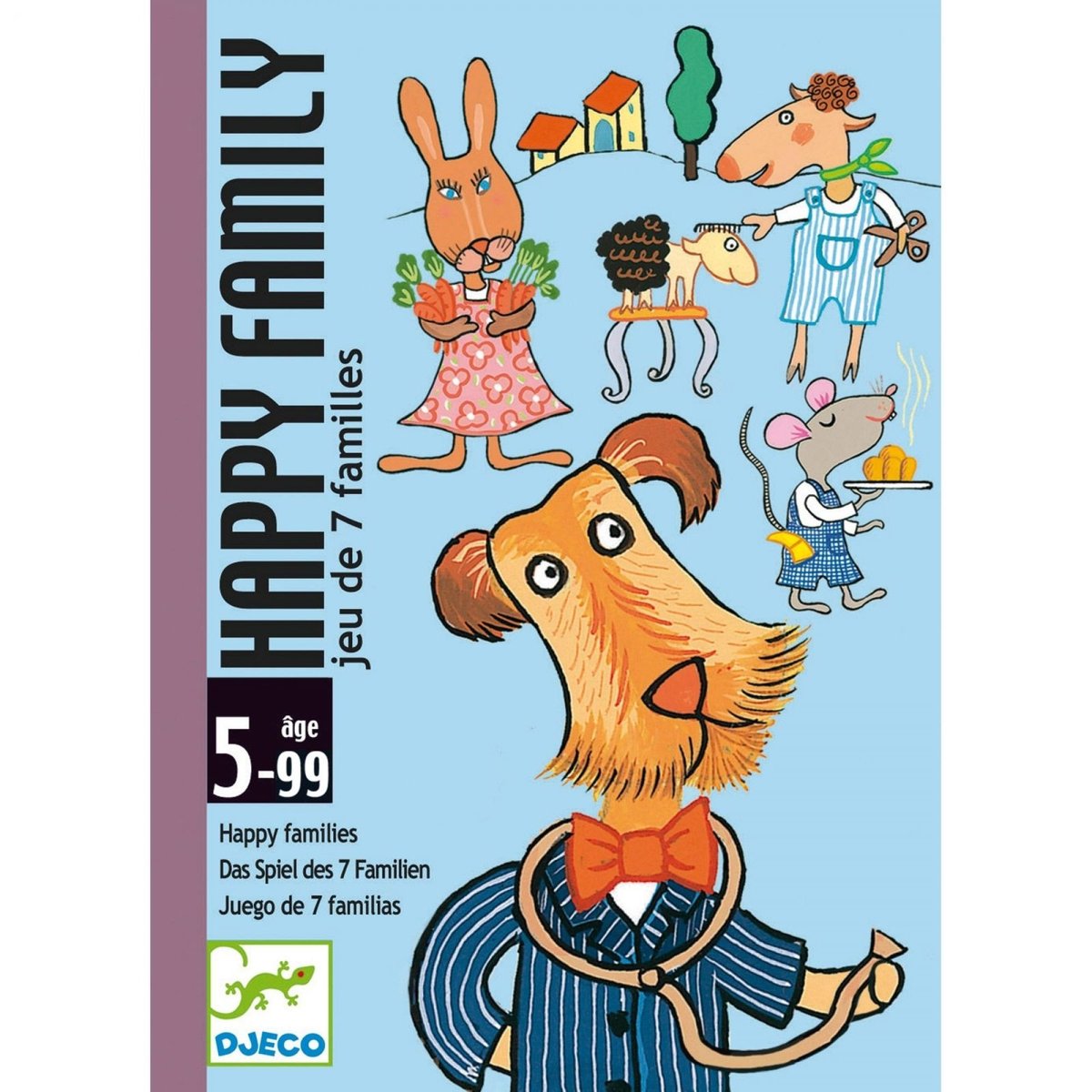 Jeu de cartes Happy Family bleu, DJECO