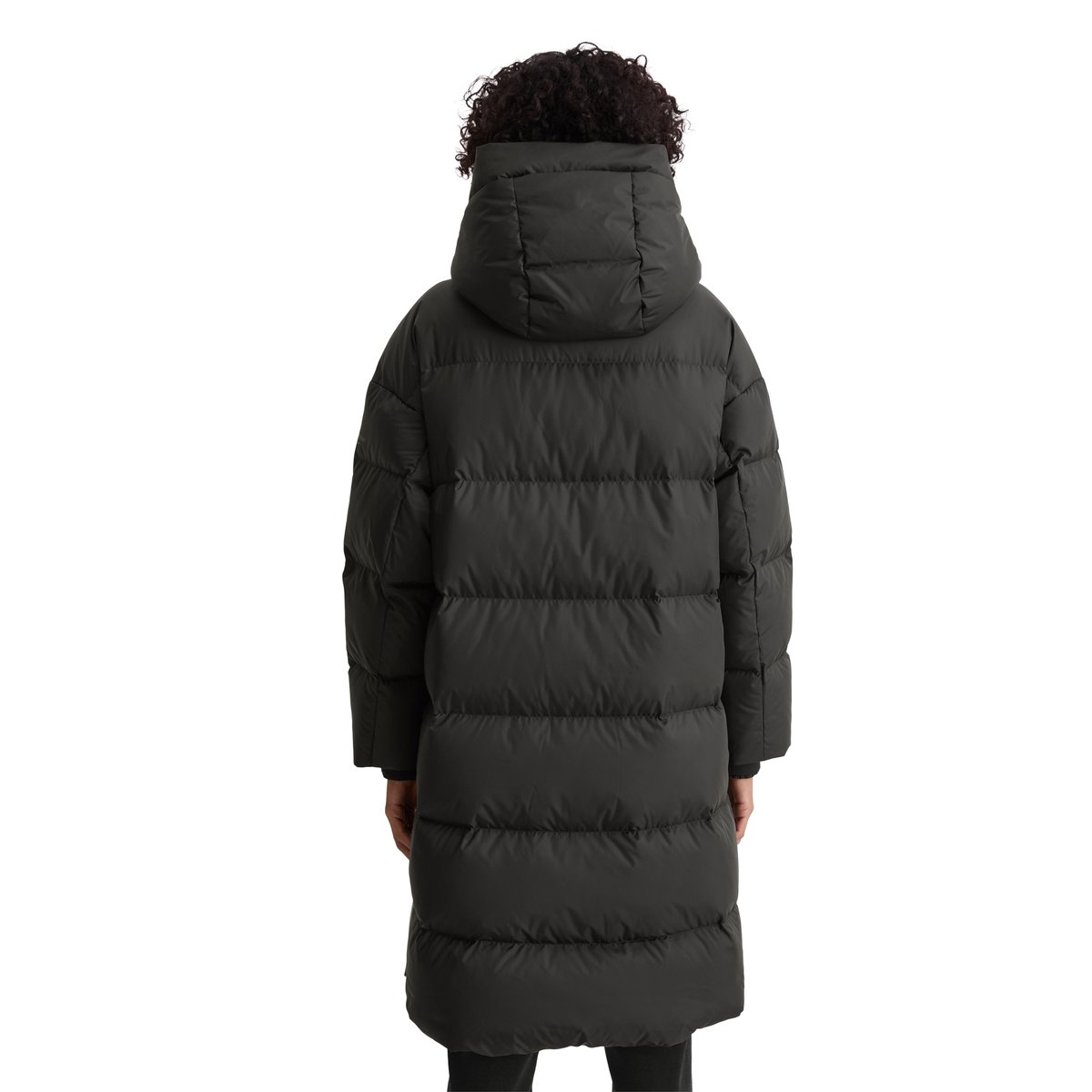 Doudoune à capuche relaxed en polyester recyclé hydrofuge noir, MARC O'POLO