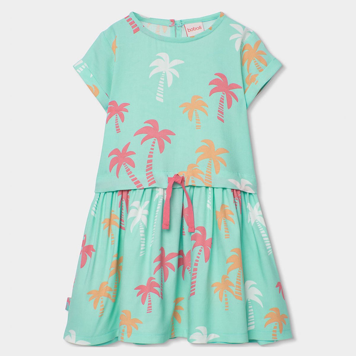 Robe imprimée palmiers multicolore, BOBOLI