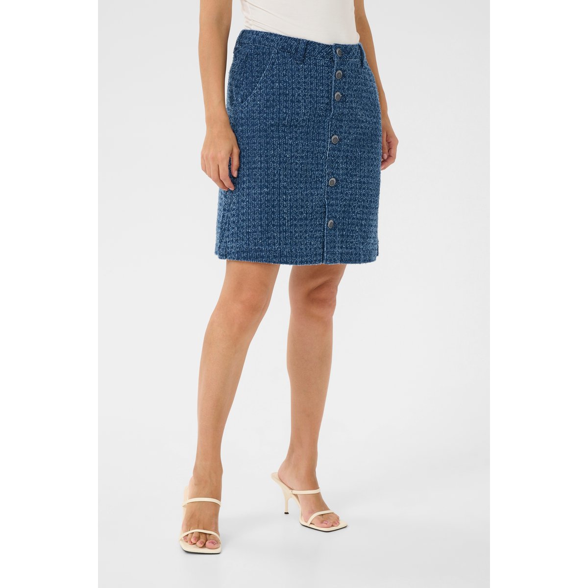 Jupe en jean bleu dark blue wash, CULTURE