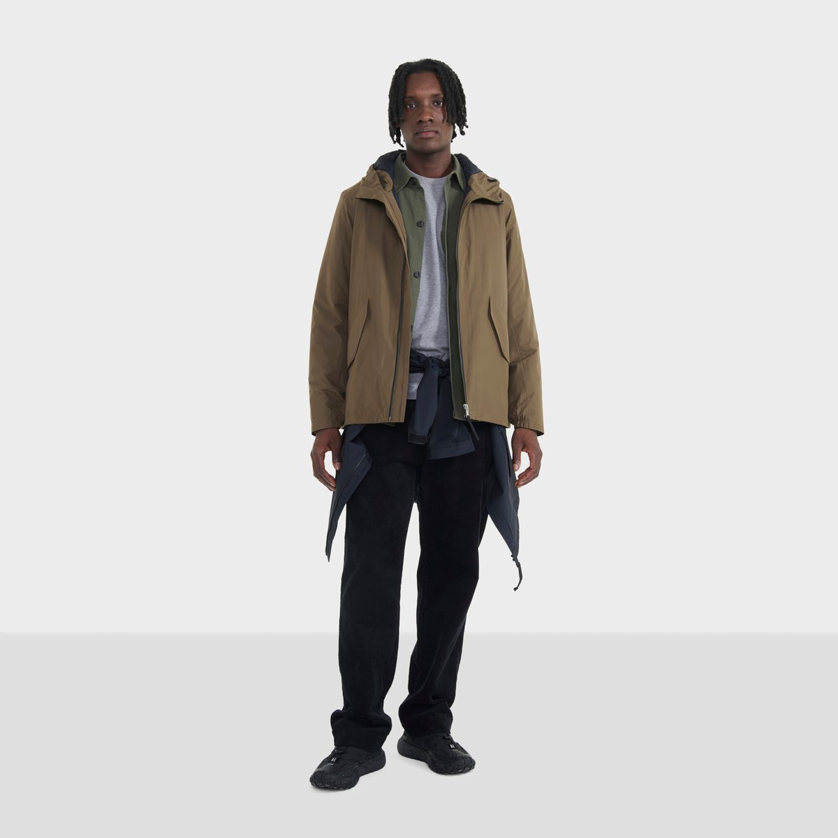 Veste MTD coupe-vent zippée kaki, AIGLE