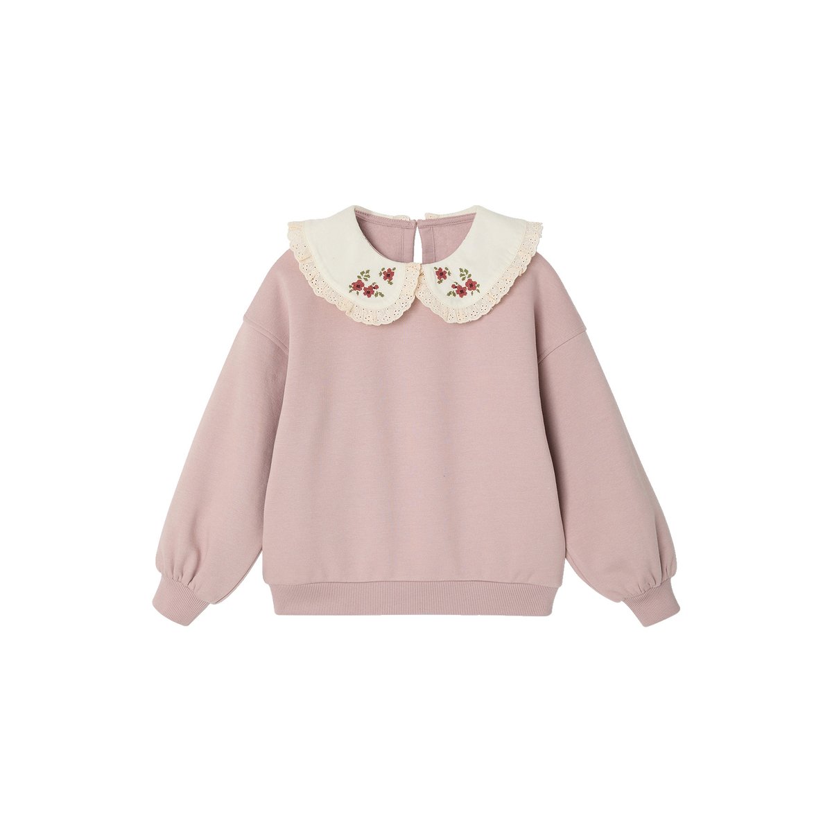 Sweat col claudine rose pâle, VERTBAUDET