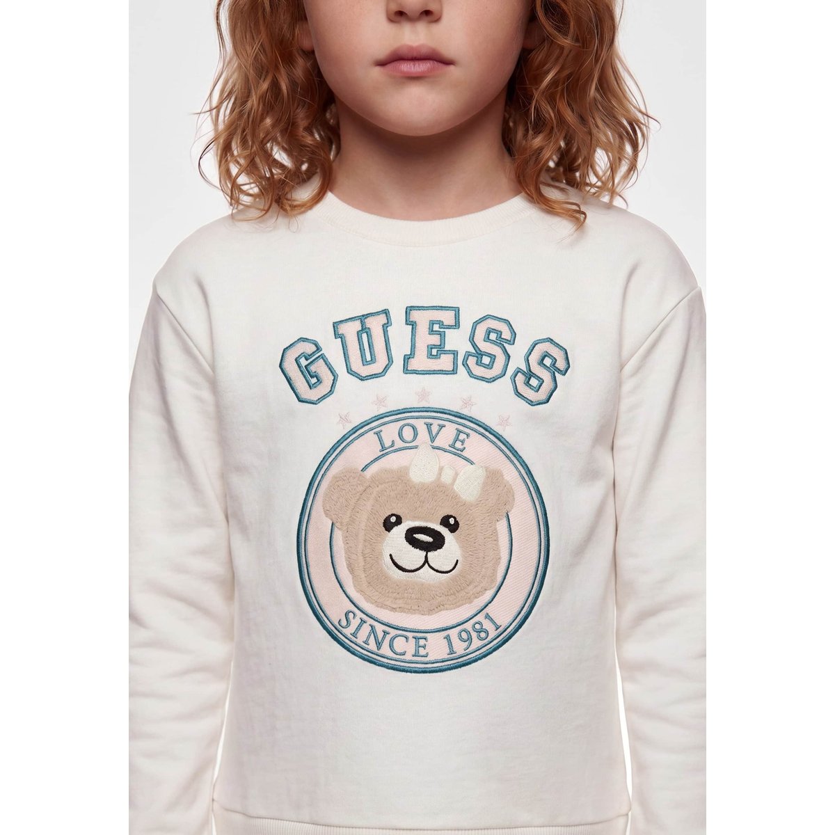 Logo Brodé Dress crème, GUESS KIDS