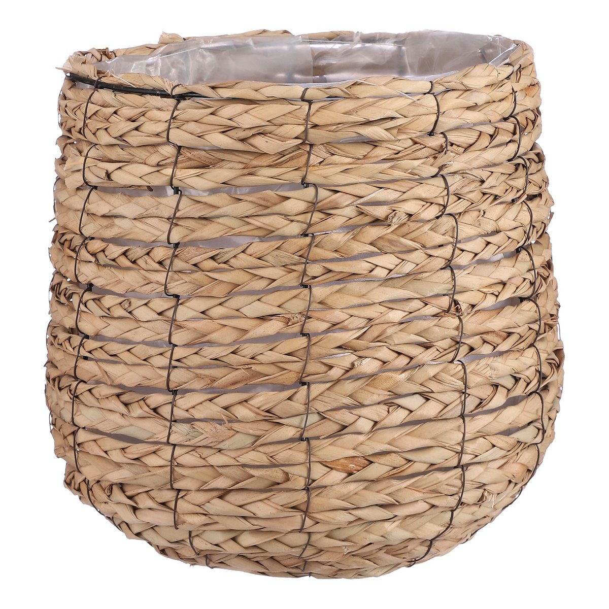 Panier à plantes en jonc de mer tressé Ø30 cm AVALON marron clair, MICA DECORATIONS