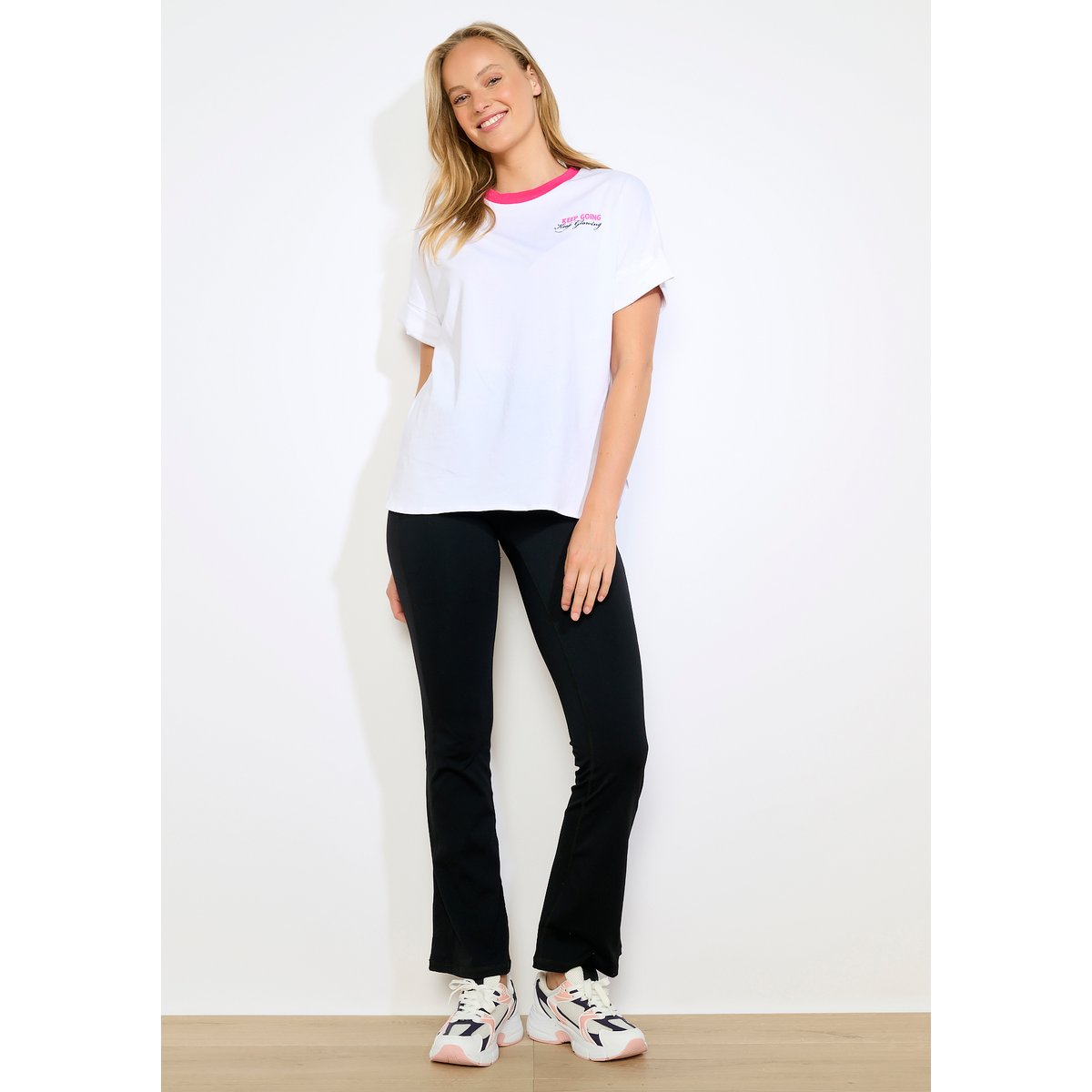 T-shirt de sport coton blanc, LOLALIZA