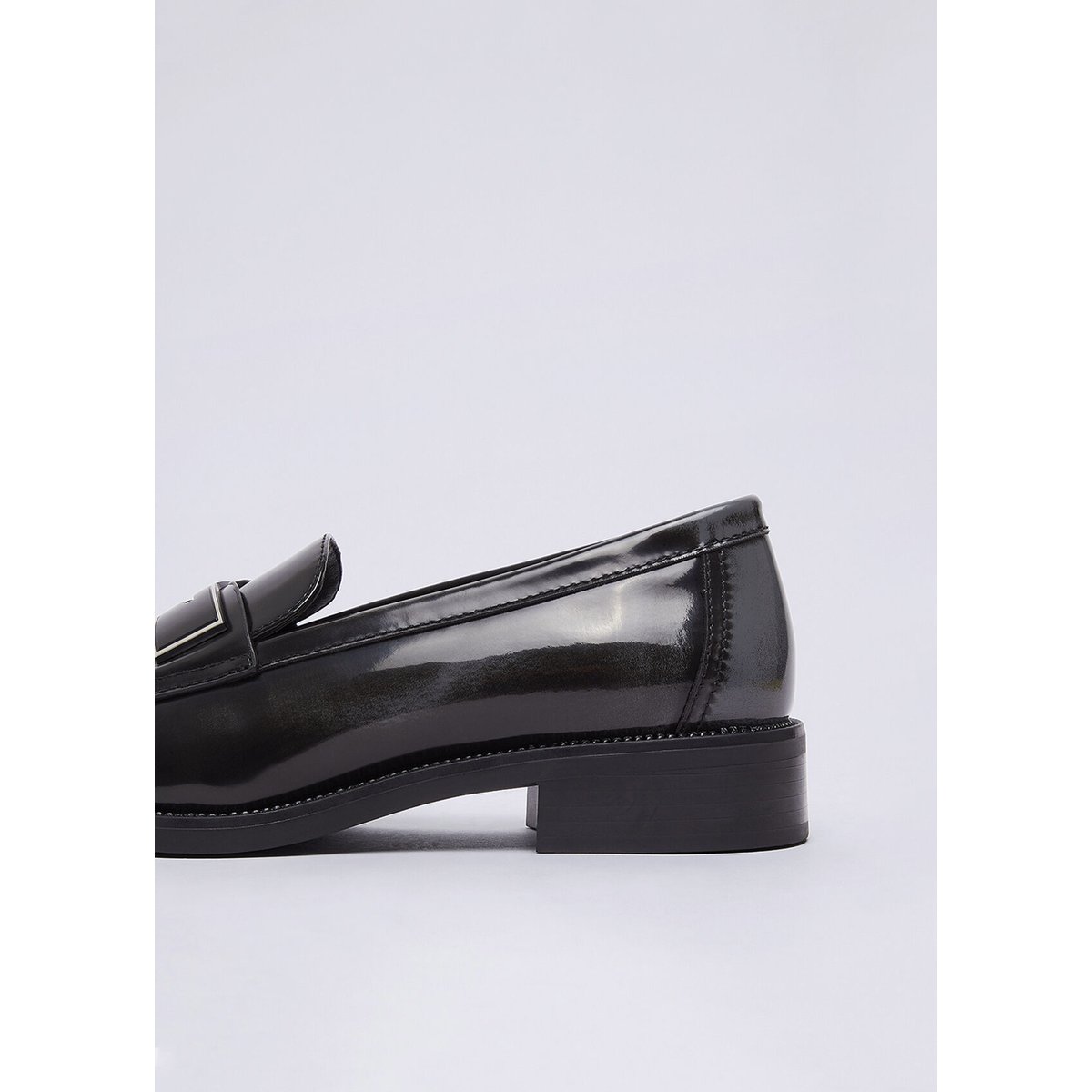 Mocassins en cuir brossée noir et gris, LIU JO