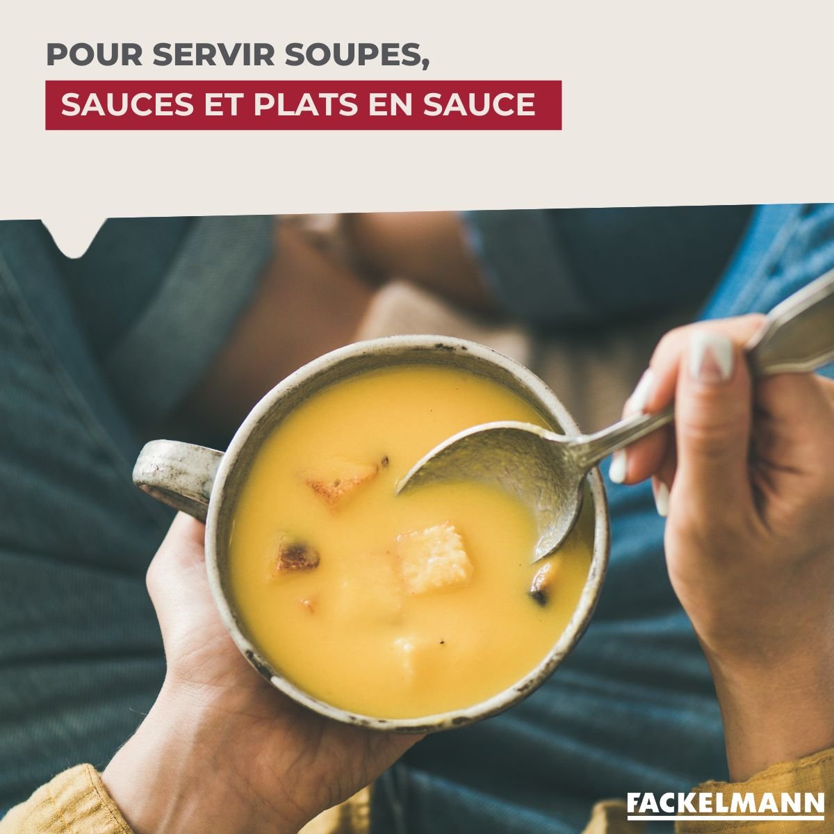 Louche de cuisine CLIP gris, FACKELMANN