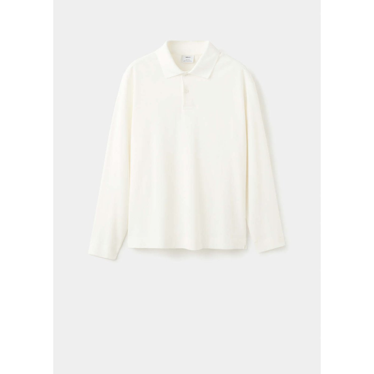 Pull-over polo maille regular-fit blanc, MANGO MAN