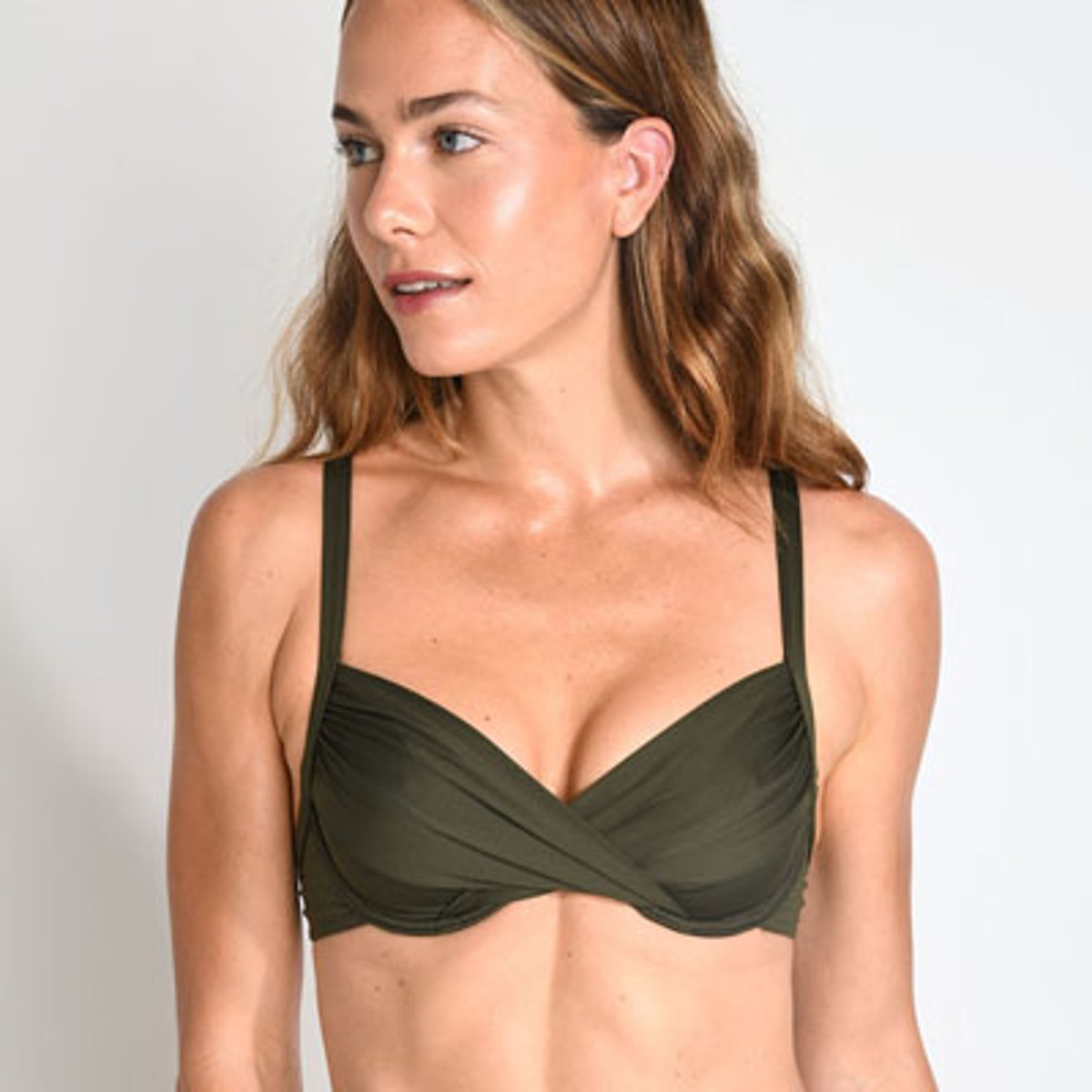 Haut de maillot armaturé Saskia - HERMOSO kaki, LIVIA