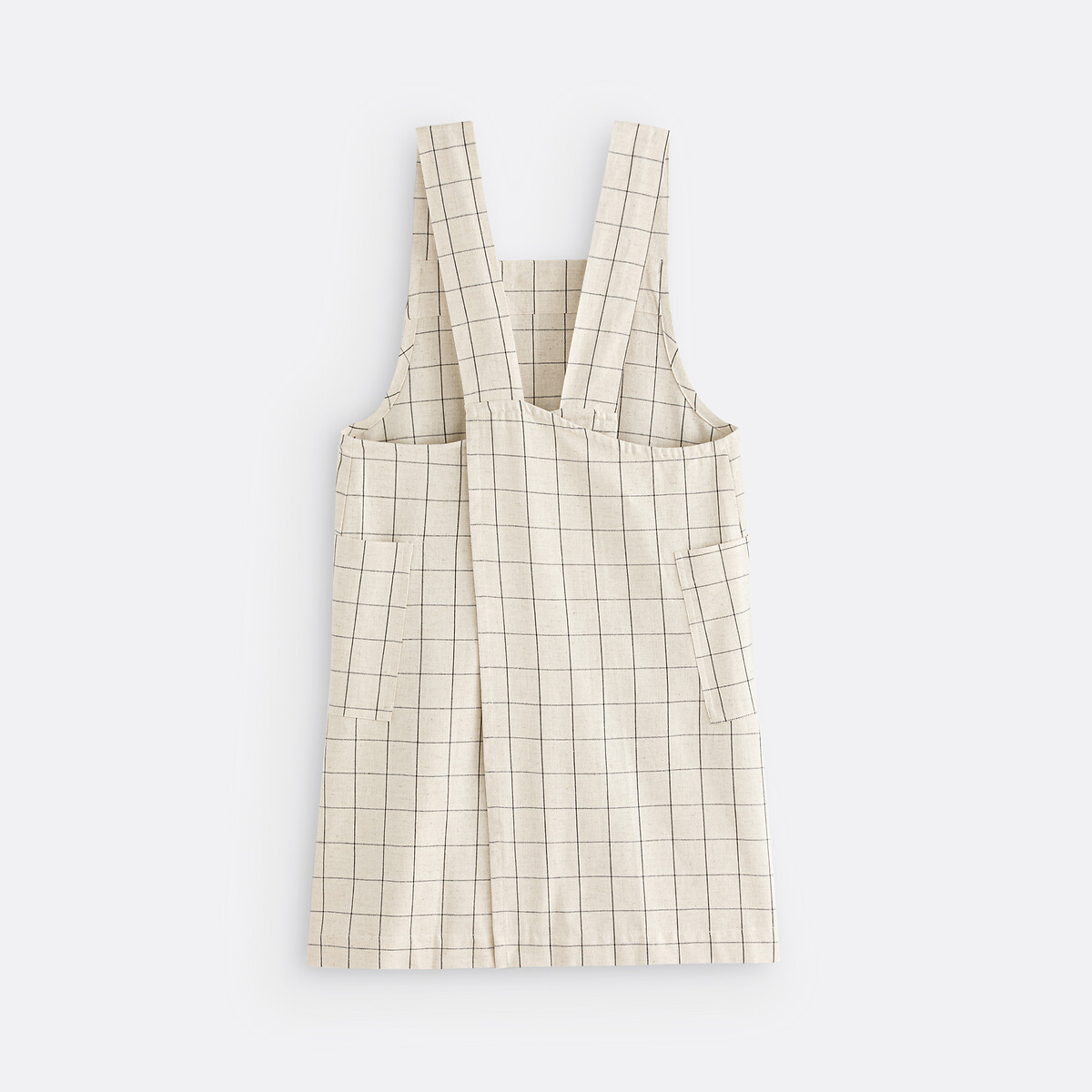 Tablier japonais carreaux tissé teint, Tissala naturel/noir, LA REDOUTE INTERIEURS