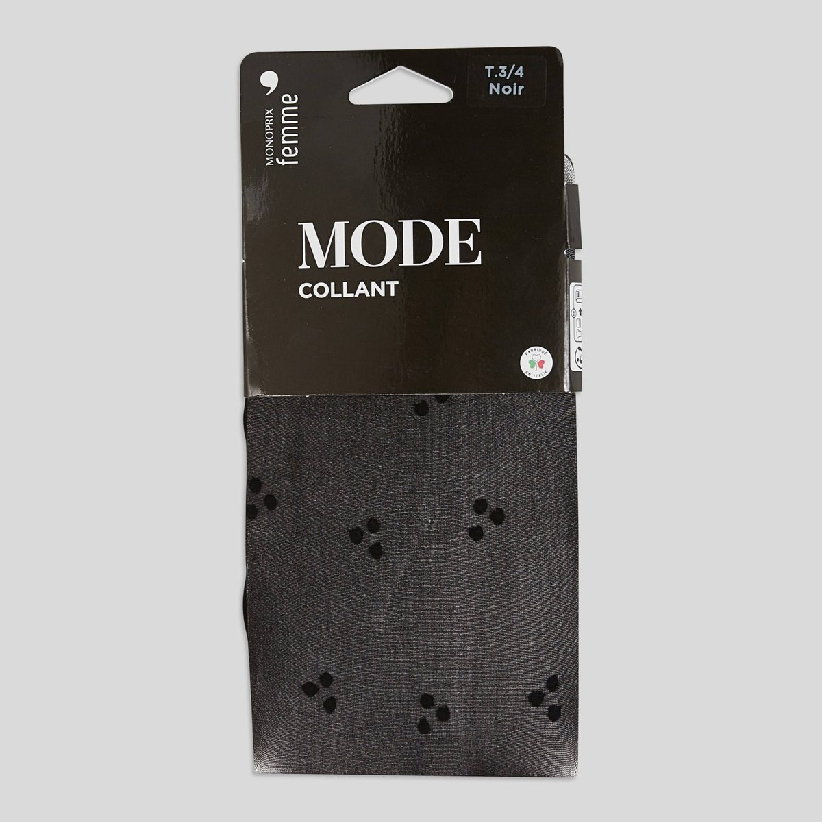 Paire de collants fantaisie MONOPRIX noir, MONOPRIX
