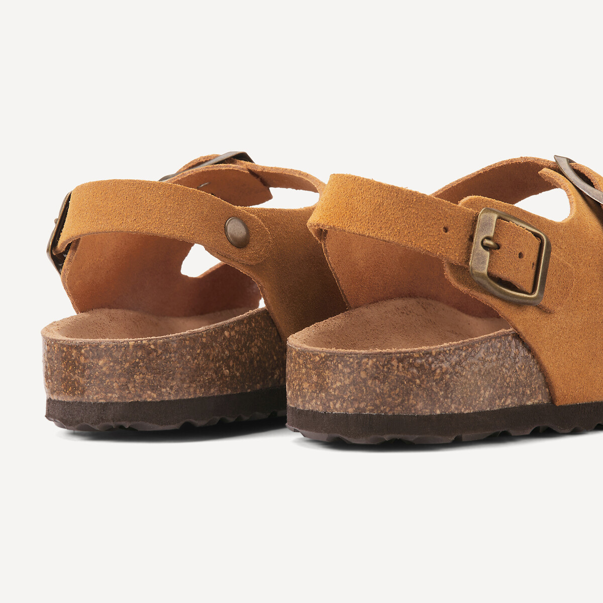 Kids Leather Sandals camel, LA REDOUTE COLLECTIONS