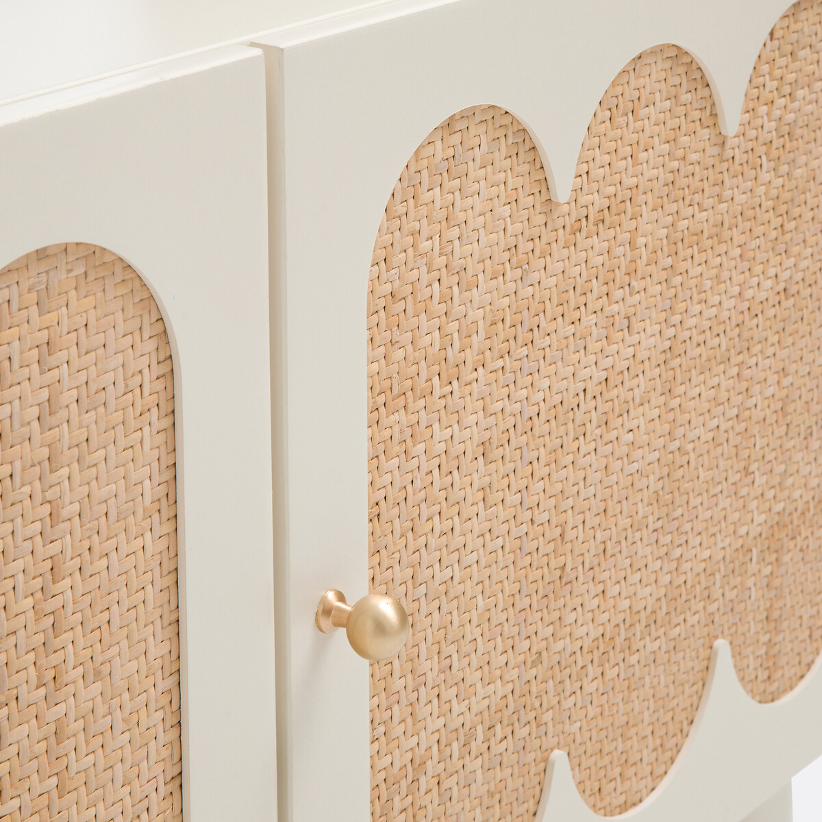Ptilu Wood and Rattan Bookcase ecru , LA REDOUTE INTERIEURS