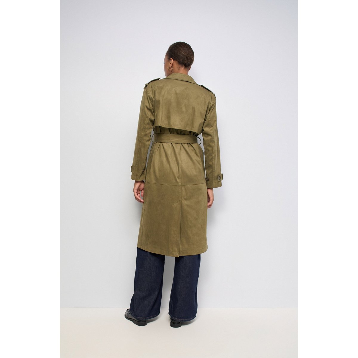 TRENCH-COAT EFFET VELOURS vert, SALSA JEANS