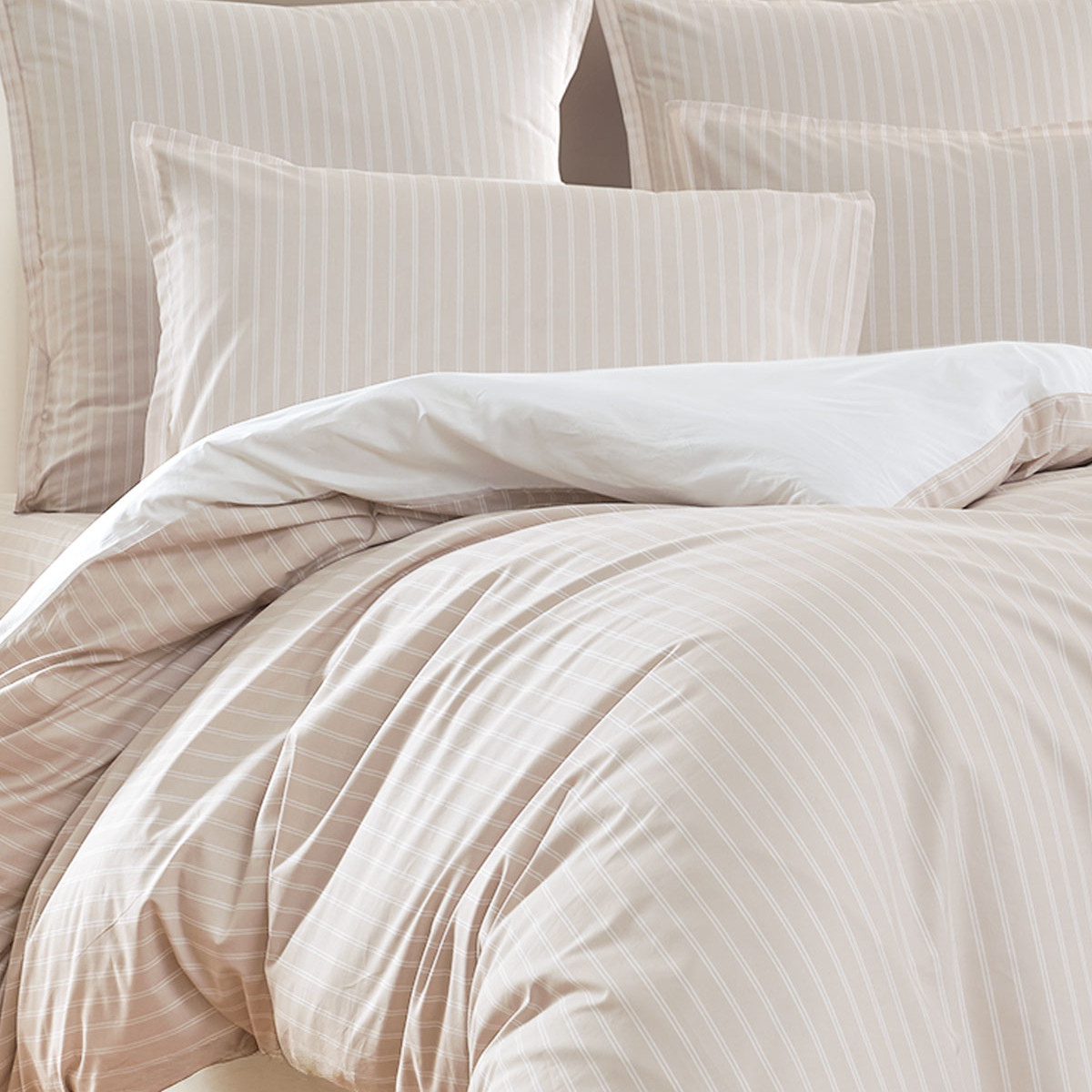 Housse de couette en percale de coton LINQUIST indigo, SENSEI MAISON